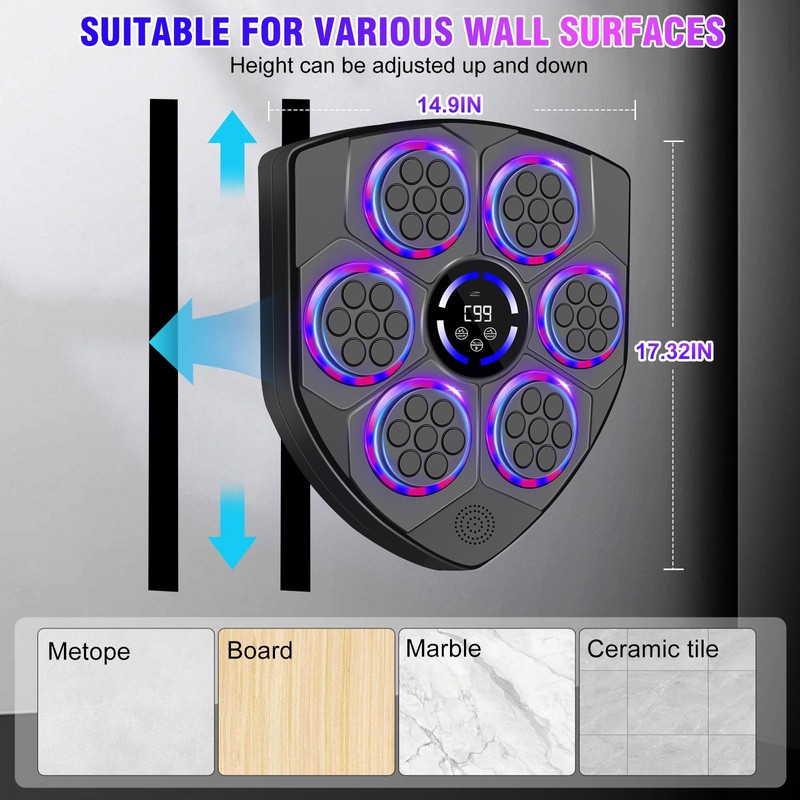 YORWHIN Smart Music Boxing Machine for Adults and Kids, Bluetooth
