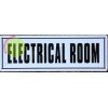 BuildingSigns.com ELECTRICAL ROOM SIGN (8X3.5 SILVER SILVER BACKGROUND, ALUMINUM) -REF24-1027