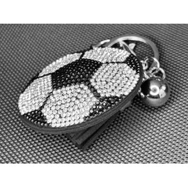 Woodstar Sports Keychain (Baseball, Soccer, Basketball, Volleyball, Rugby) Cushion Sequin Rhinestone Keychain