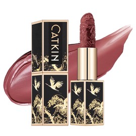 Catkin Rouge Moisture Lipstick, Waterproof Long Lasting Satin Highly Pigmented Smooth Soft Glow Finish 0.13 Ounce CR172 Maple