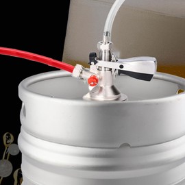 Beer Barrel Coupler, G5/8 A Type Keg Coupler, A Coupler, A Type 304 Stainless Steel Beer Keg Tap Distributor Coupler With Relief Valve Brewing Accessory