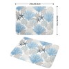 Coastal Blue Gray Dish Drying Pad 18 x 24 Inch