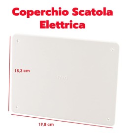 POLY POOL - PP0590.1 Cover Wall Distribution Box White - Cover Electrical Distributor Technopolymer Shock Protection - Cover with Screws for Attaching to Distribution Box