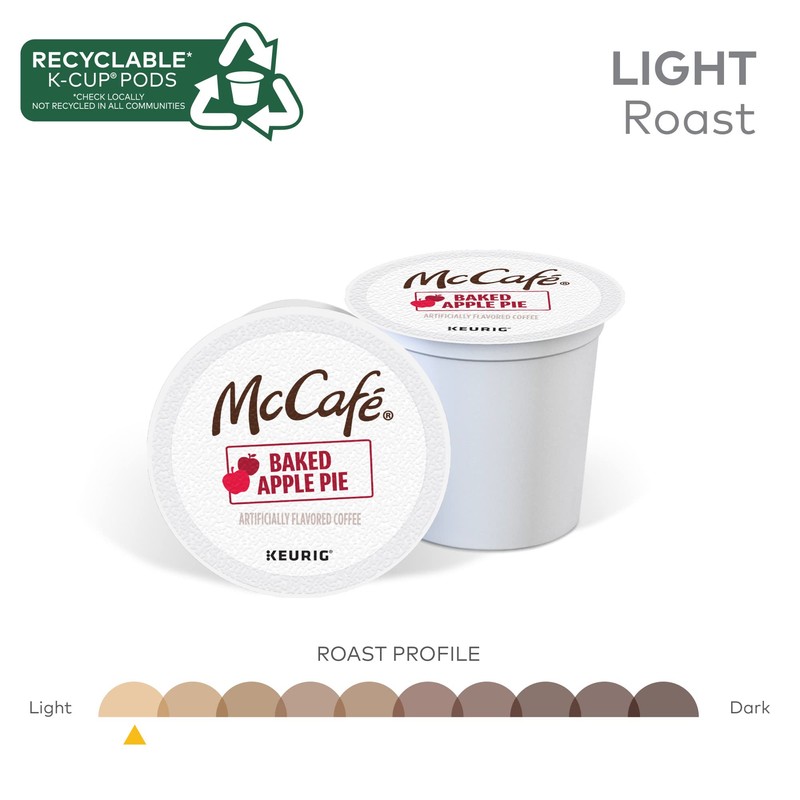 McCafe Baked Apple Pie Coffee, Keurig Single Serve K-Cup Pods,