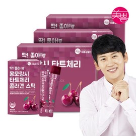 Tart Cherry Collagen Sticks (3 boxes, 180 sticks) / 타트체리 콜라겐 스틱3박스180포