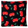 Linseed Cushion 12 x 12 cm Cherry Black