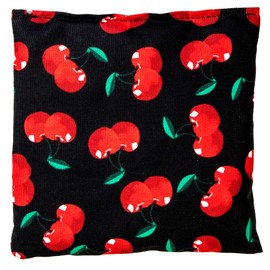 Linseed Cushion 12 x 12 cm Cherry Black