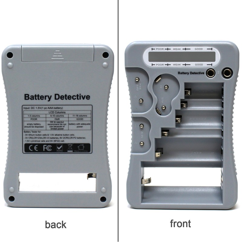 Battery Detective **BRAND NEW** 12-Type Battery Tester (Grey) with LCD