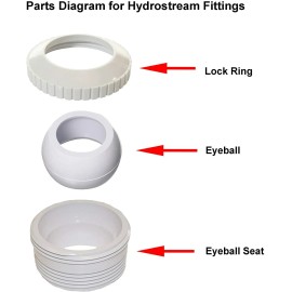 Pool Supply Town 5 PK Pool Spa Hydrostream Return Jet Eyeball 3/4" Opening For Hayward SP1419D