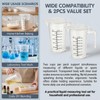 2 Pack Measuring Cup With Lid 100ml PP Black Graduated