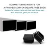 sourcingmap 8pcs Plastic Square 30 x 30mm Ribbed Tube Inserts