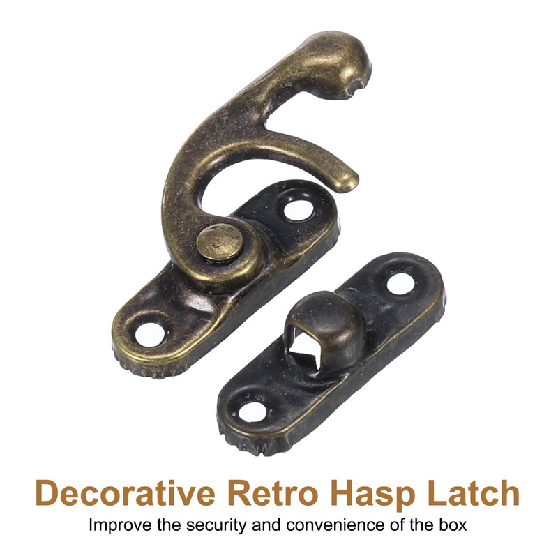 sourcing map 6 Pcs Vintage Lock Clasp, 27 x 32mm