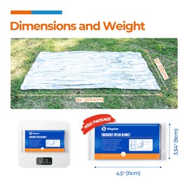 Emergency Blankets (10 Packs, 84" L x 52" W) Mylar Thermal Blankets for Survival and Protection,Space Blanket Survival Kits Camping Blanket, Ideal for Outdoors, Hiking, Survival, Marathons