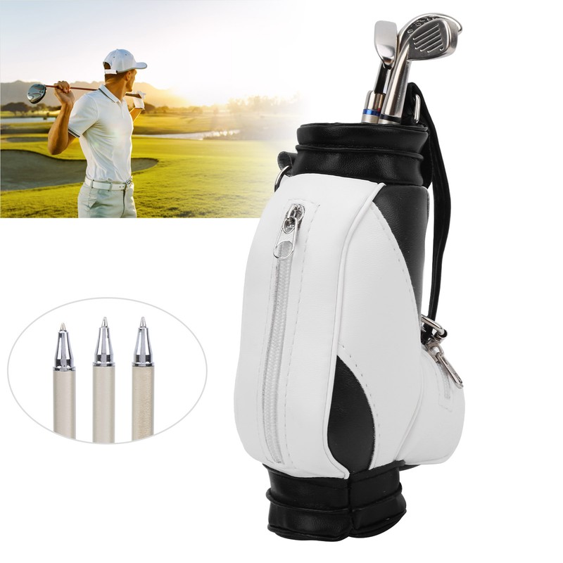 Mini Golf Pens Holder with Pen for Desk Decoration Golf