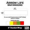 Arrow Life 6" Arrow Wraps 12 Pack Green 1.125" Width