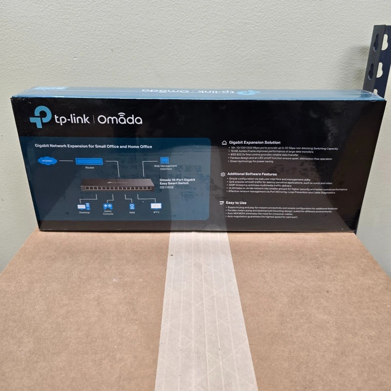 TP-LINK (TL-SG116E) 16 Port Gigabit Desktop Switch