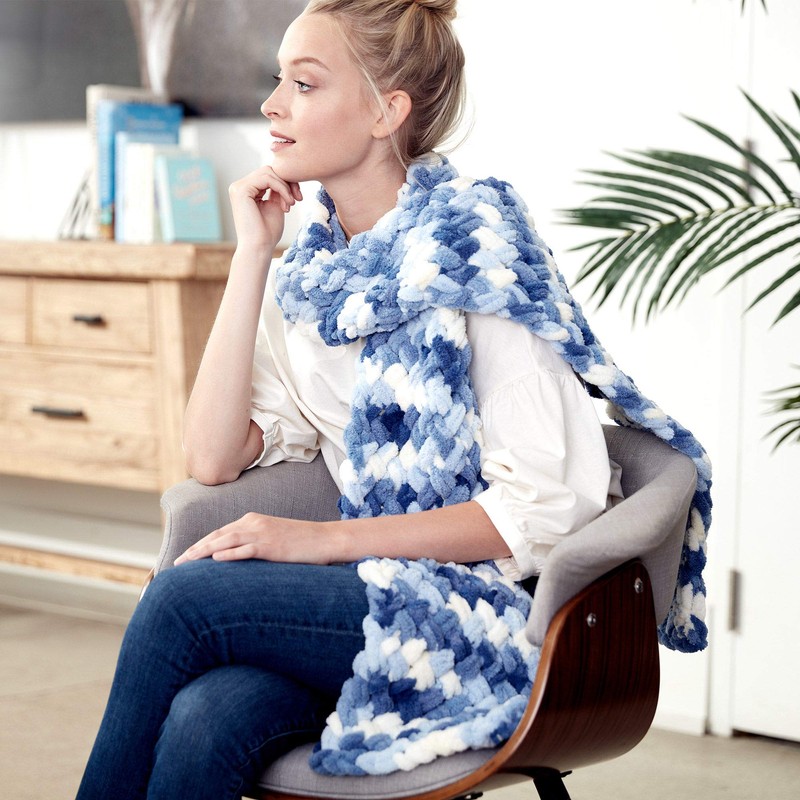 Bernat Alize Blanket-EZ Yarn, Denim Blues