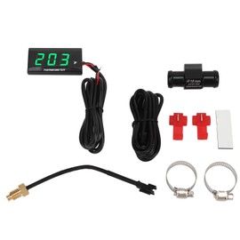 Motorcycle Digital Water Temperature Gauge Ultra Thin DC 12V LCD With 18mm Sensor Adapter for Most Motorbikes Green