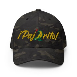 2ndShotMVP Pajarito Logo - Funny Golf Hat - Flexfit Multicam Black