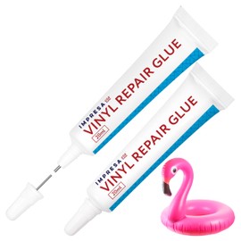 Impresa Vinyl Repair Glue for Inflatables & Air Mattresses - 2-Pack, 20 ml Each - Clear Liquid Vinyl for Pool Toy & Air Mattress Repair