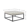 24KF Middle Century Upholstered Tufted Coffee Table with Linen Padded