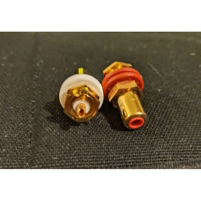 CMC 4pcs High End RCA Socket Jack Solid Brass Gold