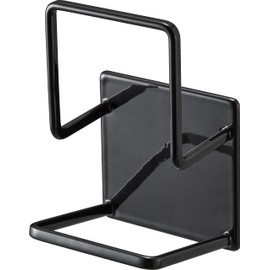 Yamazaki 3281 Magnetic Sponge Holder, Double, Black, Approx. W 2.6 x D 2.5 x H 4.3 inches (6.5 x 6.3 x 11 cm), Tower Sponge Holder, 2 Tiers, Easy to Clean