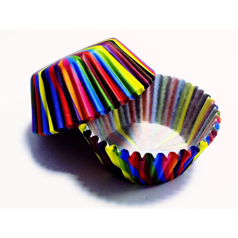 PME BC728 Snazzy Stripes Paper Baking Cases for Cupcakes, Standard