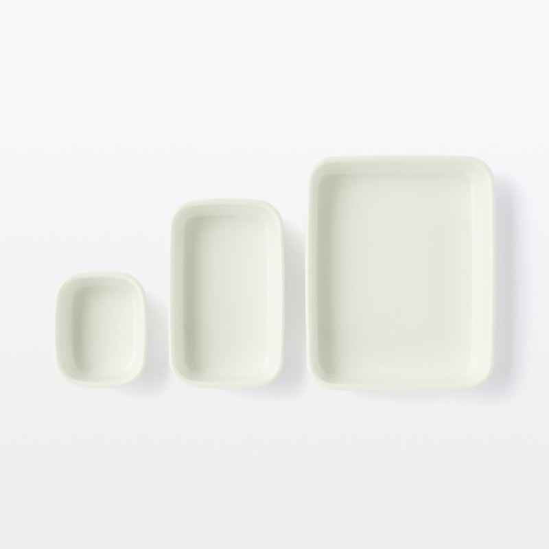 MUJI MDP12A3S Enameled Storage Container, Choose Lid, Medium