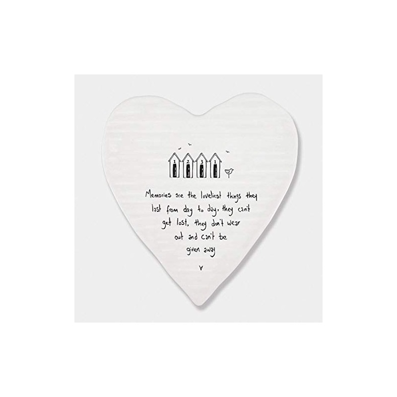 East of India Porcelein Heart Coaster 'The best things in