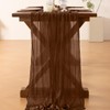 Socomi Brown Coffee Cheesecloth Table Runner 120 inch Spirng Easter