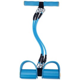 Fitness Chest Expander Muscle Pull Exerciser - 3-in-1 Adjustable Tension Elastic Rope Detachable Rubber Resistance Belt