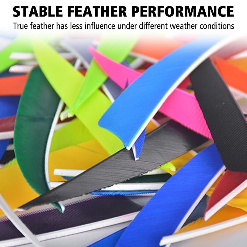 DONGKER Archery Fletchings,20pcs 4" Arrows Turkey Feather Fletching Vanes for