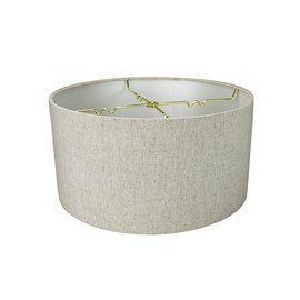 14x14x7 Textured Oatmeal Hardback Drum Lampshade - Perfect for floor or larger table lamps - Pair with a Swag cord for an easy pendant