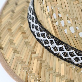 Harvest Helper Straw Hat, Sun Protection, for Men and Women, in Trilby Look, for Summer on the Beach or on Holiday, Various Sizes, Colour: Natural - 55 cm