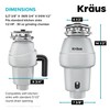 KRAUS WasteGuard 1/2 HP Continuous Feed Garbage Disposal with Ultra-Quiet