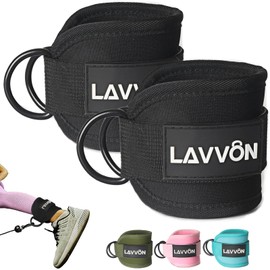 Ankle Straps for Cable Machines Kickbacks - Adjustable Comfort Ankle Cable Attachments for Gym Ankle Cuff Cable Machine Glute Kickback Straps - Leg Extensions, Curls & Ankle Cuffs Women (Black)