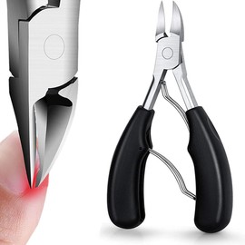 LIDOUK Nail Clippers for Thick Nails Heavy Duty, Thick Toenails Scissors（Black）