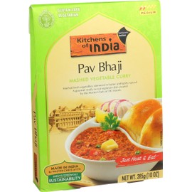 Kitchens of India Pav Bhaji – Mashed Vegetable Curry, 285g (10 OZ), Ready to Eat Popular Indian Street Food