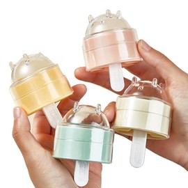 Returntrue Lollipop Ice Pop Molds Set of 4 Colors – Fun Cartoon Ice Tray for Round Ice Spheres – Easy DIY Ice Maker for Home, Parties & Kids – Creative Summer Drink & Dessert Mold