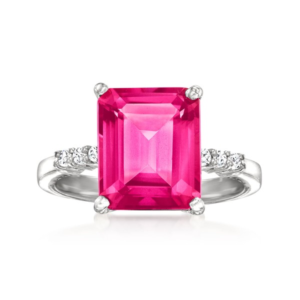 Ross-Simons 5.35 ct. t.w. Pink and White Topaz Ring in
