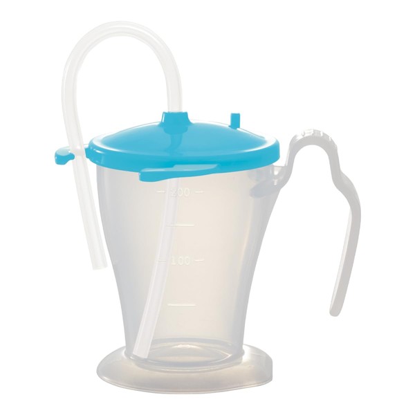 Plus Heart 74962 Straw Cup, 1 Piece, Blue, Made in Japan