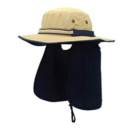 KISSBELLY Sun Hat Outdoor UV Sun Protection Bucket Fisherman Hats for Men Women Beige