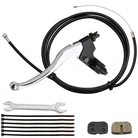 Aynaxcol 22mm 7/8" Left Clutch Brake Handle Lever with 155cm Cable Brake Pads Replacement for Coleman CT100U CC100X 98cc 3HP MBX10 Mini Bike Parts (Black)