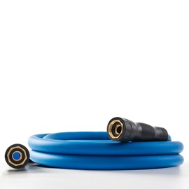 BLENDLITE 5/8" Female to Female Hot/Cold Water Leader Hose 5ft, -50℉ to 190℉ Flexible,Burst 600 Psi 3/4" Brass Fittings with Swivel Grip Handle for Outdoor,Yard, Farm, Blue