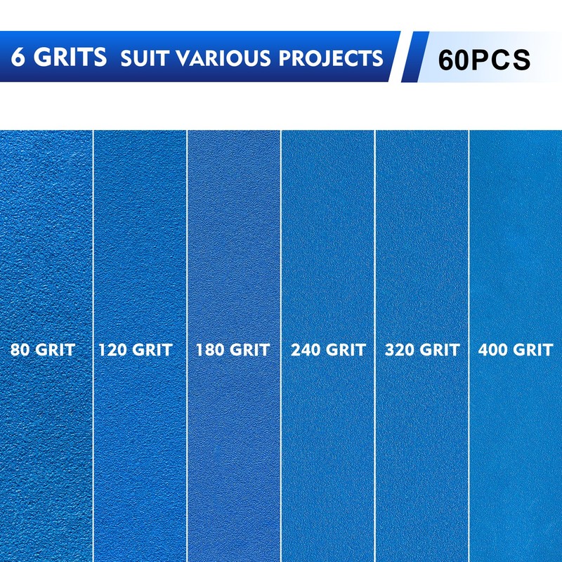 SpeTool 125mm 9 Holes 60 Pack 400 Grit Heavy Duty