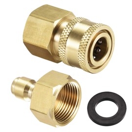 sourcing map Garden Hose Quick Connect Brass Pressure Washer Adapter M22 x 1.5 Female Thread