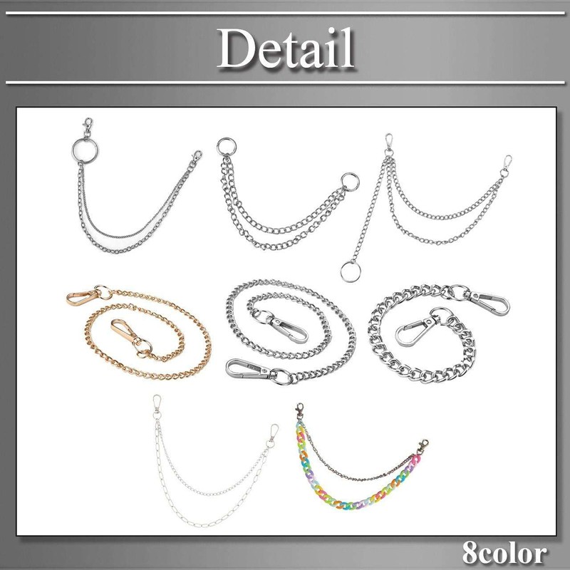 Buzz Selection AC170 Wallet Chain, Chain, Belt, Keyring, Simple, Stylish,