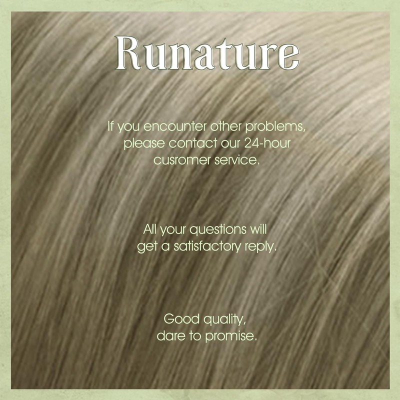RUNATURE Real Hair Extensions Micro Ring Blonde 30 cm Short