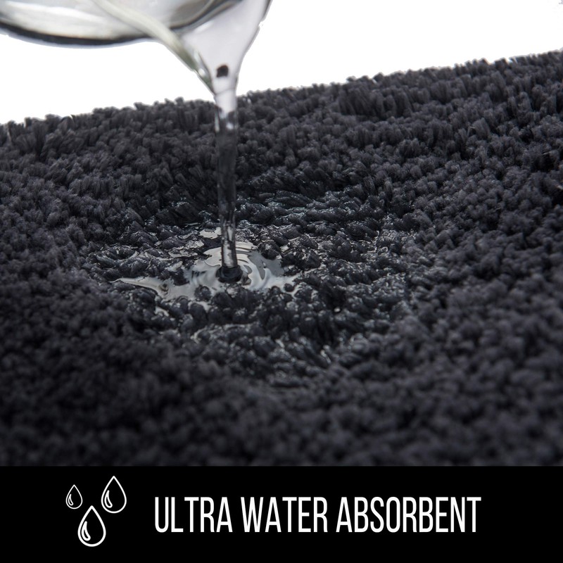 SFLXO 60cm x 40cm Non Slip Bath Mat Machine Washable